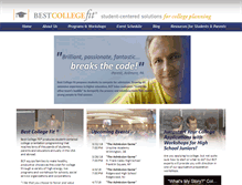 Tablet Screenshot of bestcollegefit.com